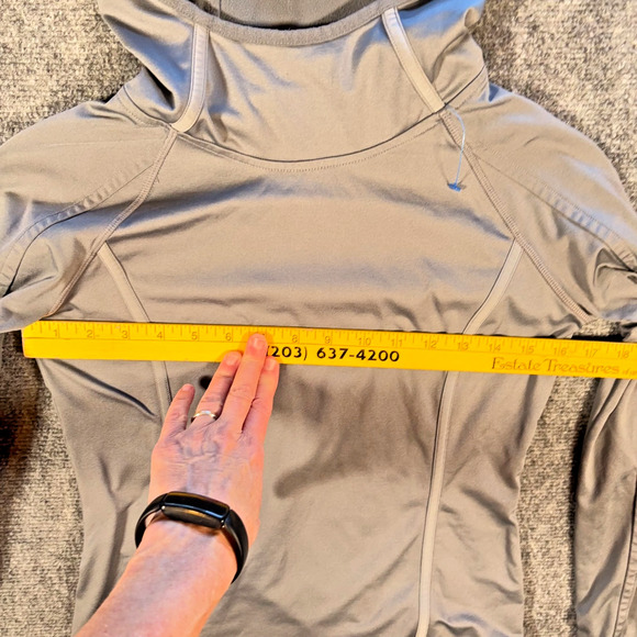 Athleta Hoodie XS Womens Gray Pullover Plush Tech Running Athletic - Picture 12 of 13